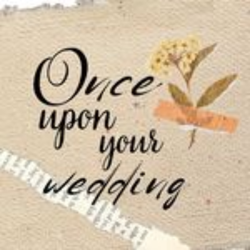 le logo de l'agence d'organisation de mariage, babyshower et départ en retraite once upon your wedding